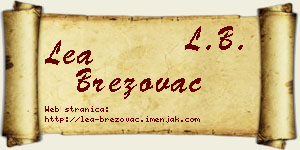 Lea Brezovac vizit kartica